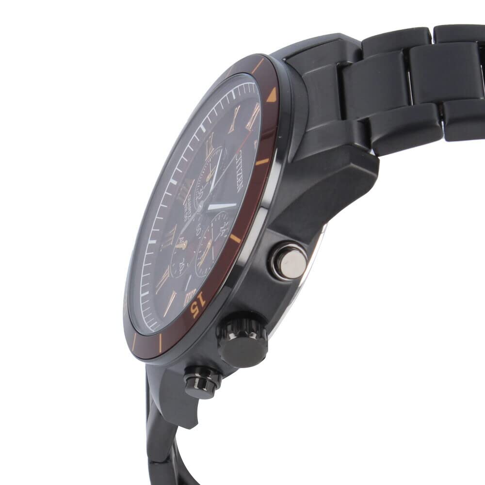 CITIZEN Citizen Watch кварцевый аналоговый хронограф из нержавеющей стали, металл, черный, красный, мужские AN8167-53X [Товар]