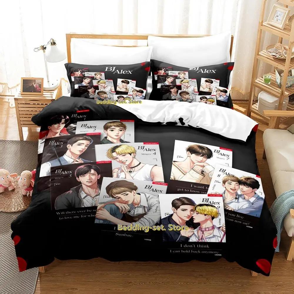 Новый комплект постельного белья Bj Alex, односпальная кровать, двуспальная кровать размера «king-size», комплект постельного белья для взрослых и детей, комплект простыней с 3D-принтом в стиле аниме