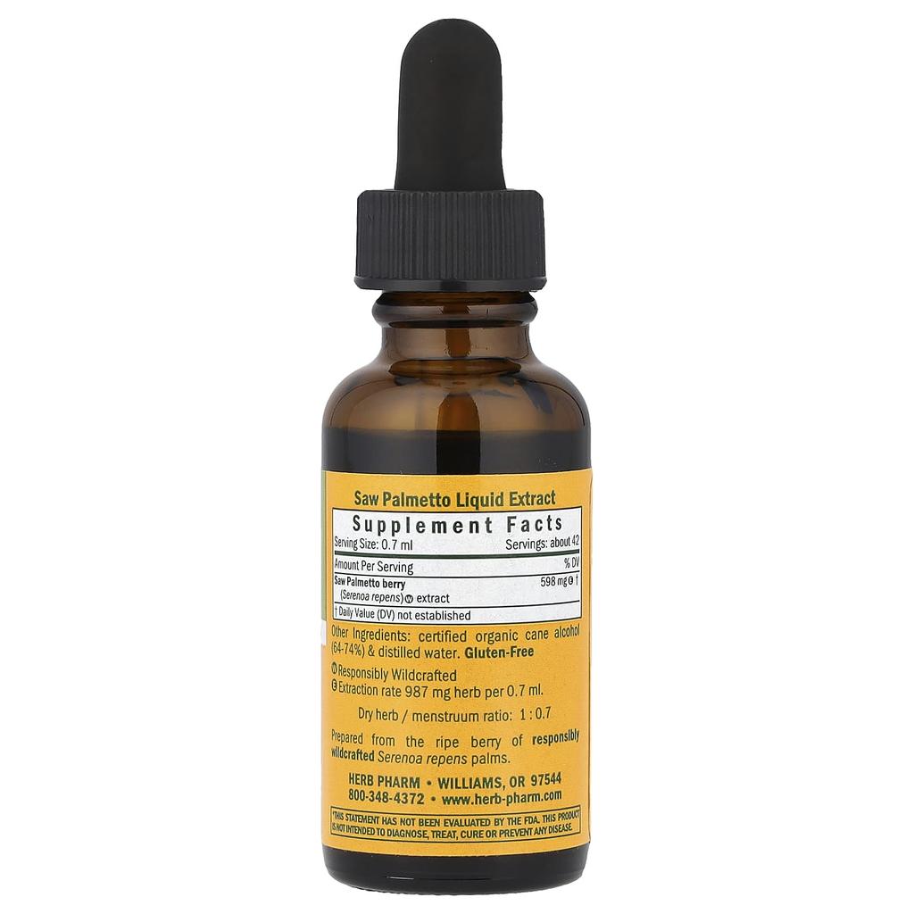 Herb Pharm Пальма Сабаль, 1 жидкая унция (30 мл)