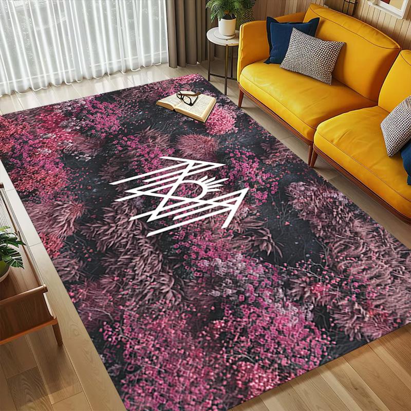 Floral Emblem Living Room Nonslip Area Rug Soft Carpet For Bedroom Game Playroom Sofa Office Home Decor Doormat Christmas Gift C926176