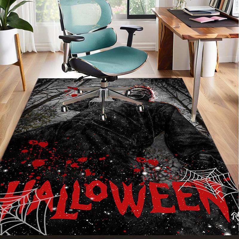 Horror Movie Characters Collage Office Rug Chair Mat, Game Carpet, Suitable for Front Door, Bedroom, Living Room, Desk, Holiday Gift