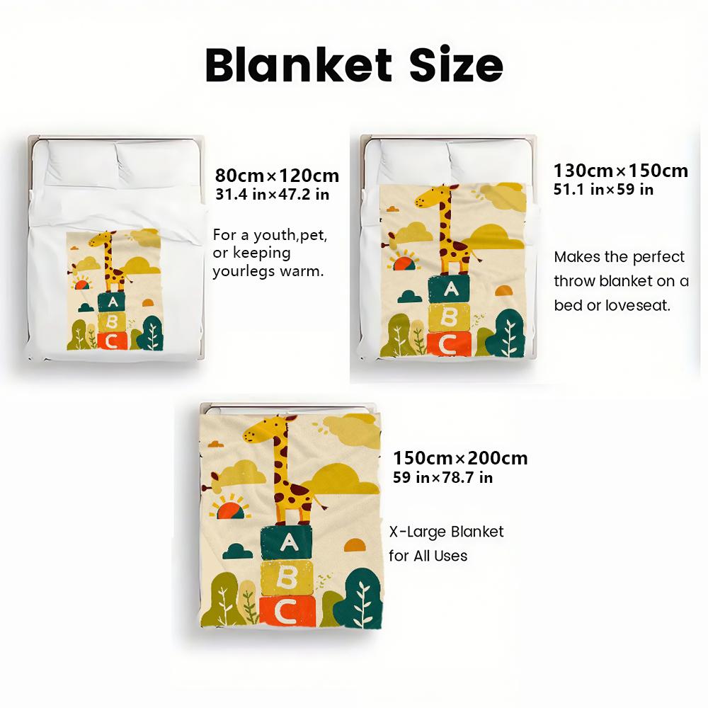 Animal flannel thin Blanket custom blanket Picnic Bed Sofa Blankets Family Bedroom Children's Room Napping blankets fluffy
