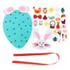 Toddler DIY Felt Rabbit Set Wall Hanging Bunny Crafts Ornaments for Home Party Decoration