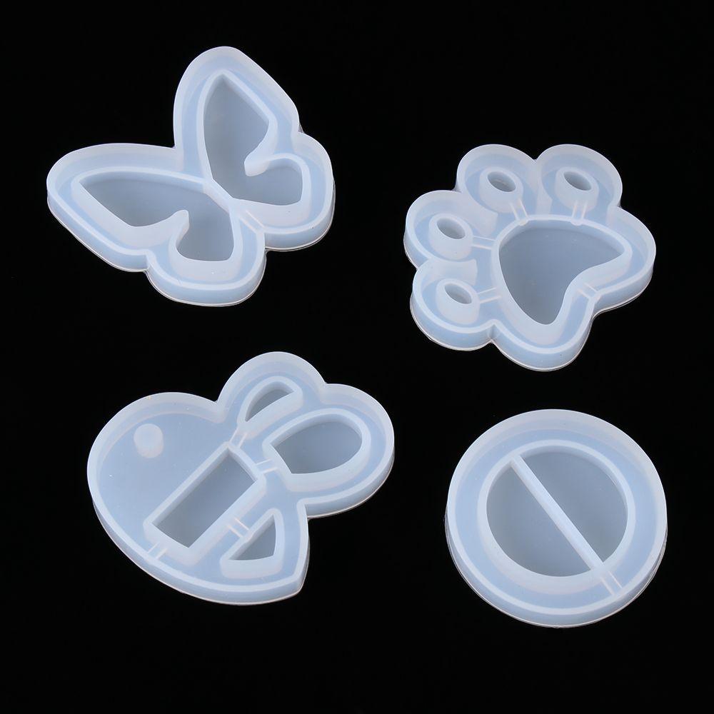 Crystal Pendant UV Epoxy Quicksand Silicone Mould Shaker Resin Mold Hanging Tags Key Chain Molds