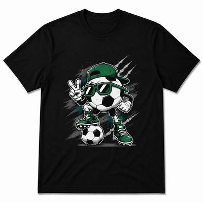 Soccer Dude Graphic T-Shirt | Urban Street Football Cartoon Tee