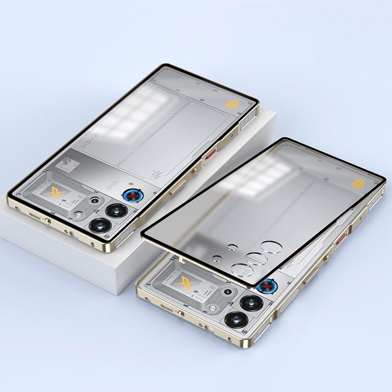 Для ZTE nubia Red Magic 10 Pro 5G чехол металлический каркас матовый ПК задняя крышка телефона с кнопкой защелки