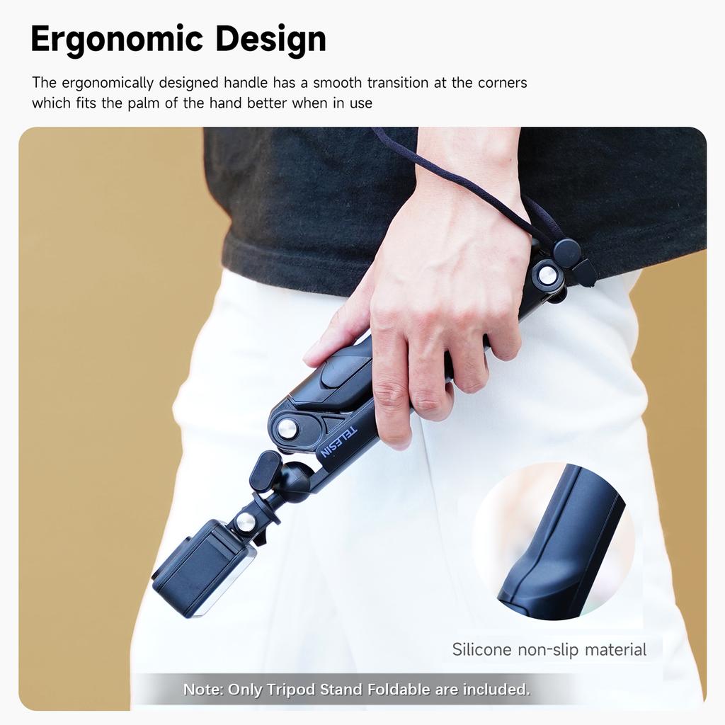 TELESIN TE-TPR-009 Подставка для штатива Складная стойка Вращающаяся на 360 градусов палка для селфи Многофункциональный штатив 3-позиционный