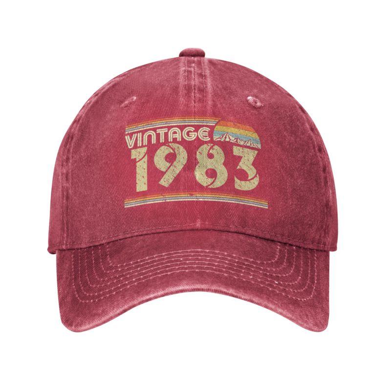Classic Unisex Cotton Classic Vintage 1983 Baseball Cap Adult 40th 40 Years Old Birthday Gift Adjustable Dad Hat for Unisex Women