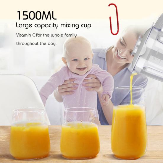 Соковыжималка с медленным пережевыванием и мощным двигателем 18000 об/мин. Высокоскоростная операция по выжимке сока одним нажатием