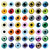 100pcs 8-14mm Dolls Eye Cat Eye DIY Eyes For Children Toy Animal Eye Accessories Eyes Dome for Jewelry Make Cabochons