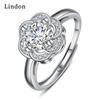 Классическое кольцо Lindon из медного сплава с цирконием, женские ювелирные изделия, свадебный подарок для вечеринки