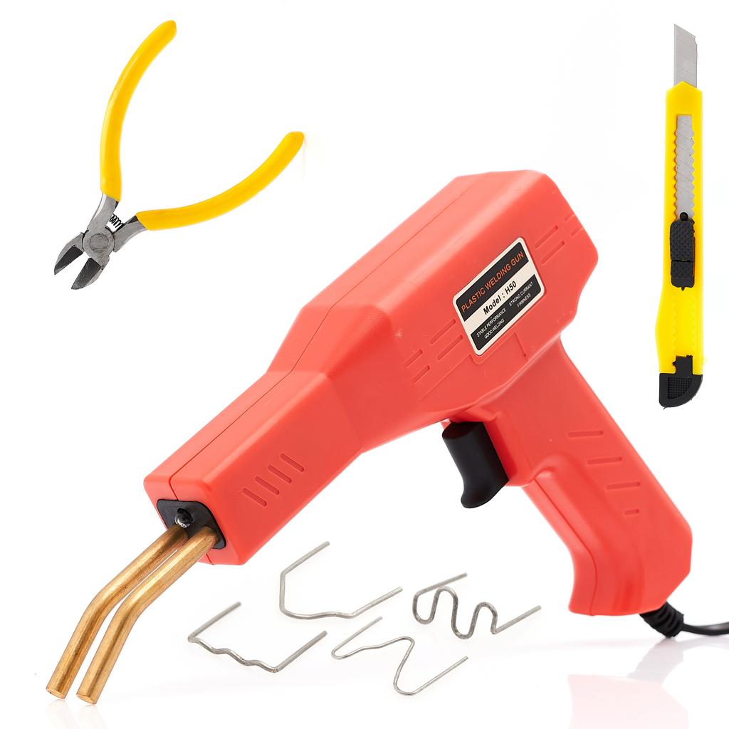 H50 Plastic Stapler + 200 Staples, Cutter, Pliers