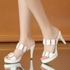 Summer Slingback Slides Party Woman Gladiator Casual Platform Open Toe Thin Heels Leisure Women Sandals High Heels SandalsShoes