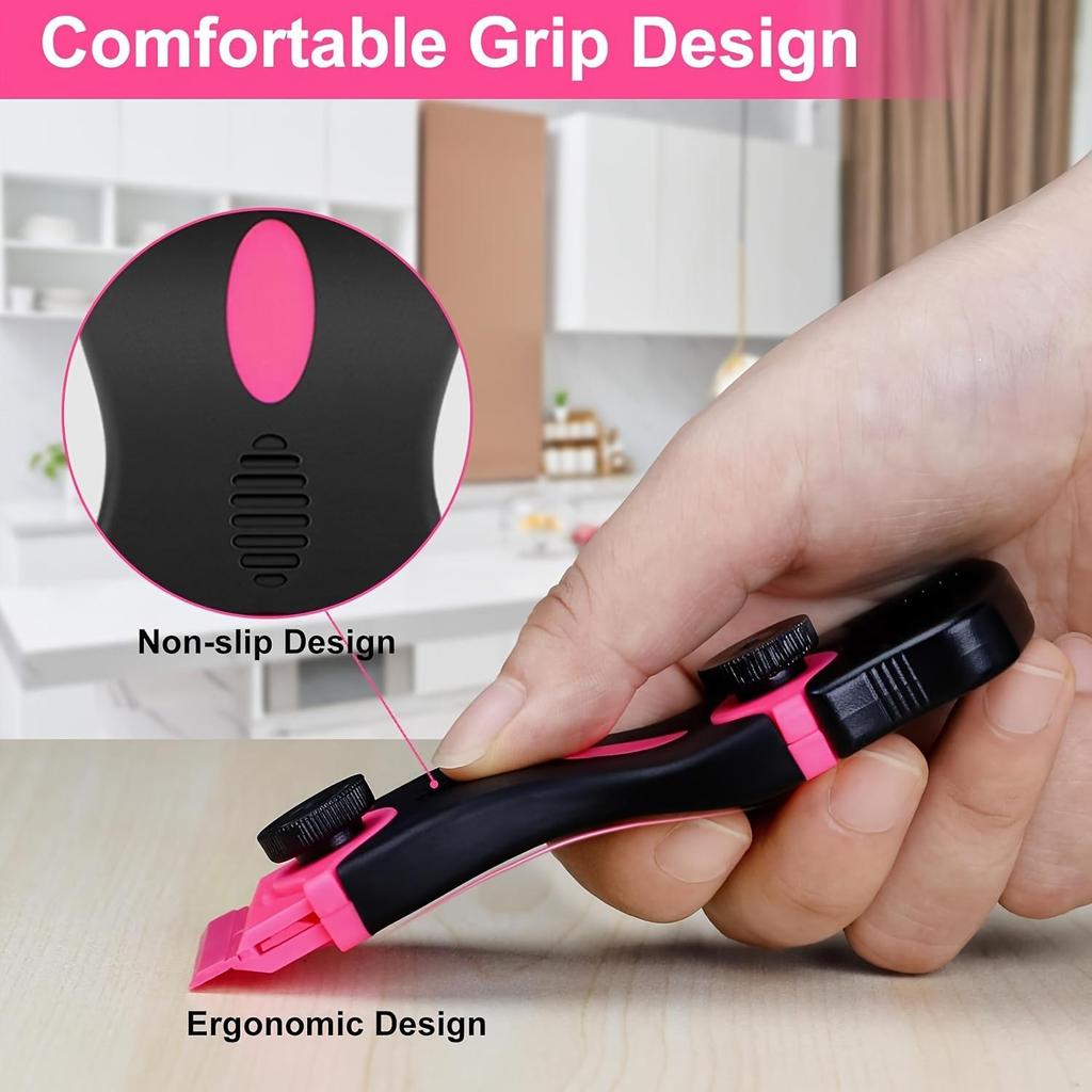 Универсальный двухсторонний скребок для удаления клея с 10 металлическими и 10 пластиковыми лезвиями