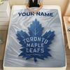 Custom Name,Toronto Maple Leafs Printed Flannel Blanket, soft throw for bedroom sofa, washable, Christmas present, great gift.