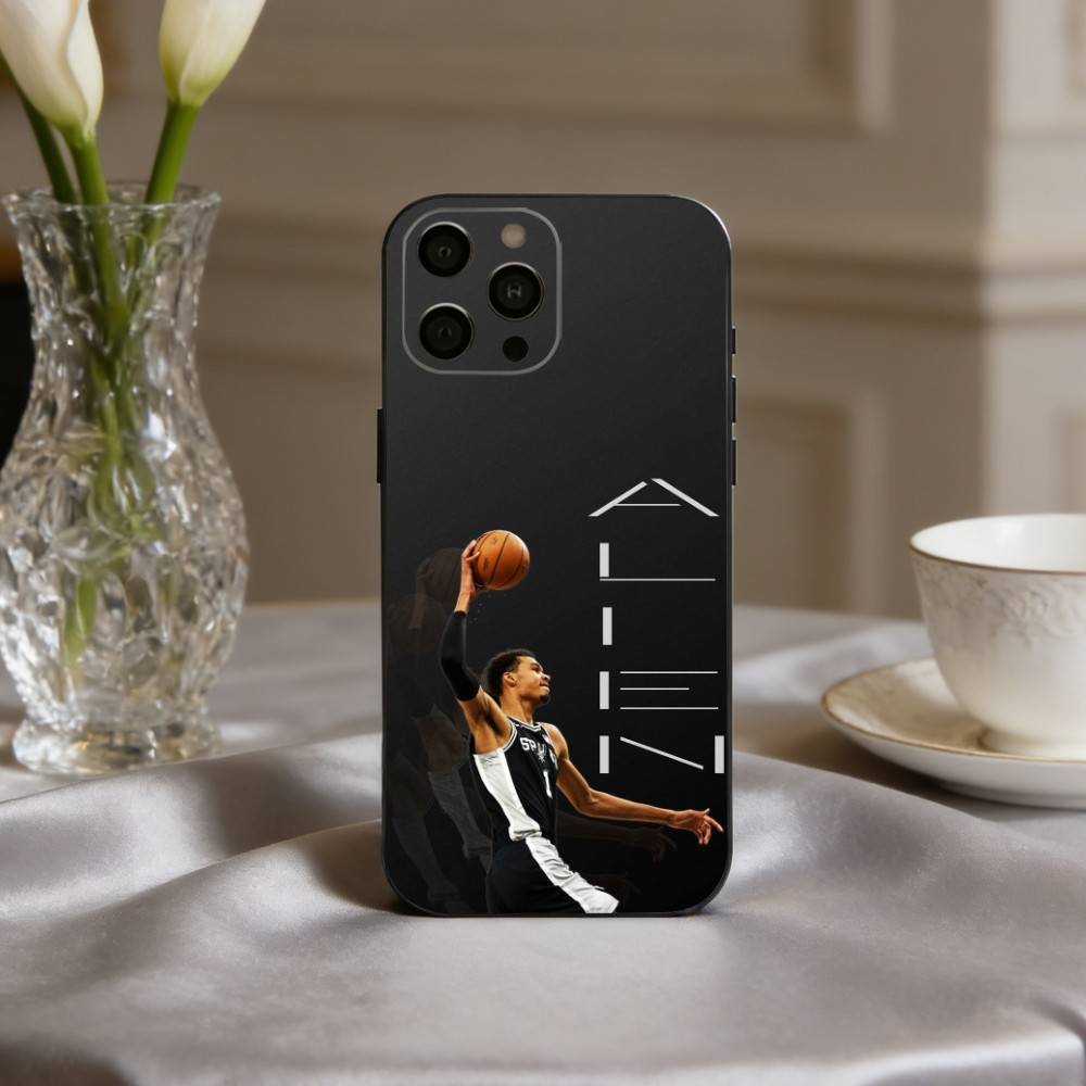 V-Victor-R Renowned SPORT W-Wembanyama-A Phone Case For iPhone 17,16,15,14,13,12,11 Plus,Pro Max,XS,Soft Silicone Black Cover