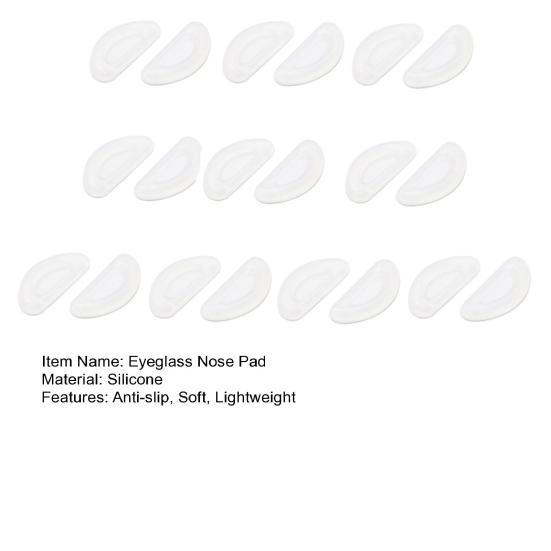 Nose Pads D-shaped Soft Silicone Anti-slip Lightweight Hypoallergenic Adhesive Glasses Nose Pads