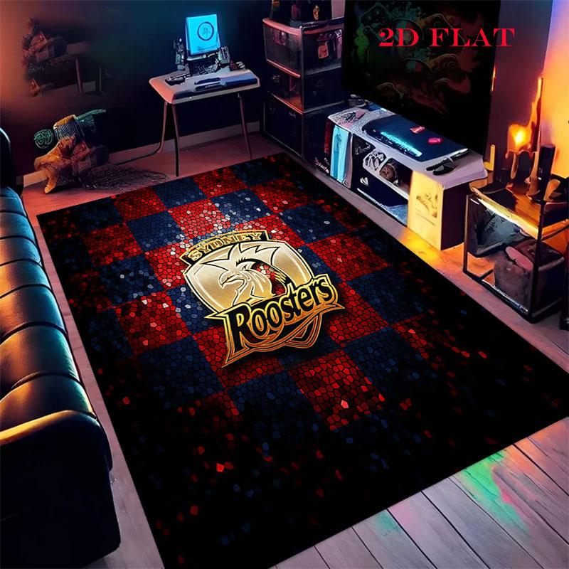 Sydney Roosters Champions Carpet Rug for Living Room Bedroom Home Sofa Decoration,Kids play Nonslip Floor Mat
