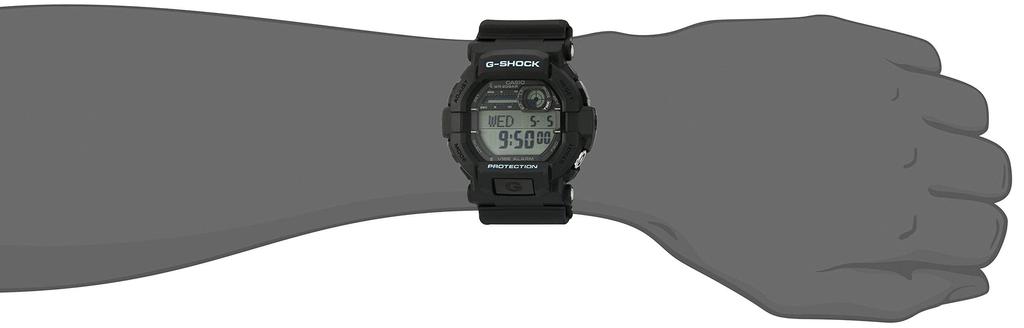 Часы спортивные из черной смолы G-Shock мужские GD350-8