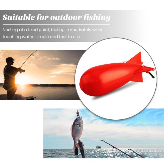 Carp Fishing Feeder Large Capacity Rocket-Shaped Reusable Floating Bait Container Lure Cage Fishing Nesting Tool