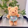 Cute Cartoon Yellow Bear Plush Keychain Super Soft Stuffed Toy Bag Pendant