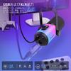 FDUCE USB/XLR gaming dynamic microphone For podcast recording PC computer streaming vocal RGB light, mute button, gain knob, headphones jack, boom