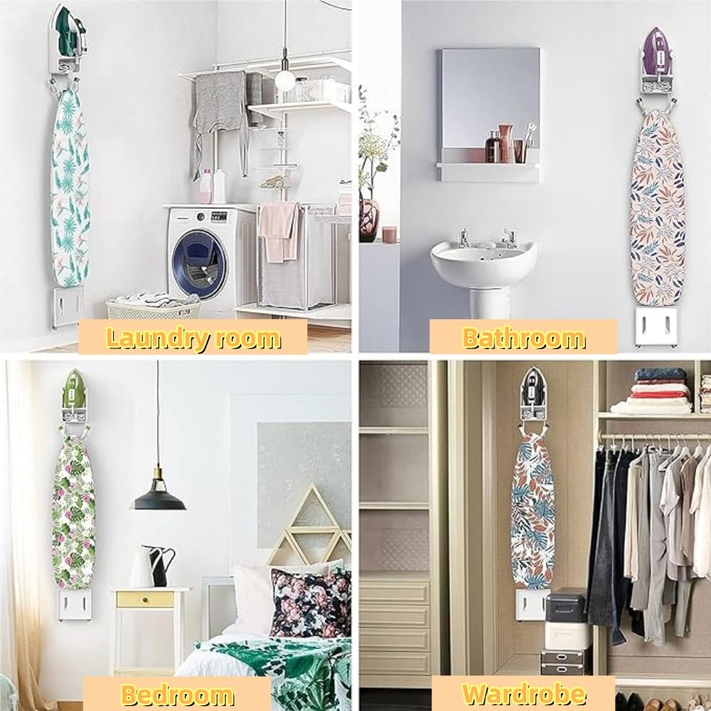 ZHXKSH Wall Mount Ironing Board Laundry Storage Removable Electric Holder