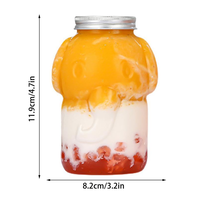 Бутылки для воды «Слон» 350 мл для молочного чая, кофе, сока, портативная чашка для питья, домашняя прозрачная бутылка для сока и напитков