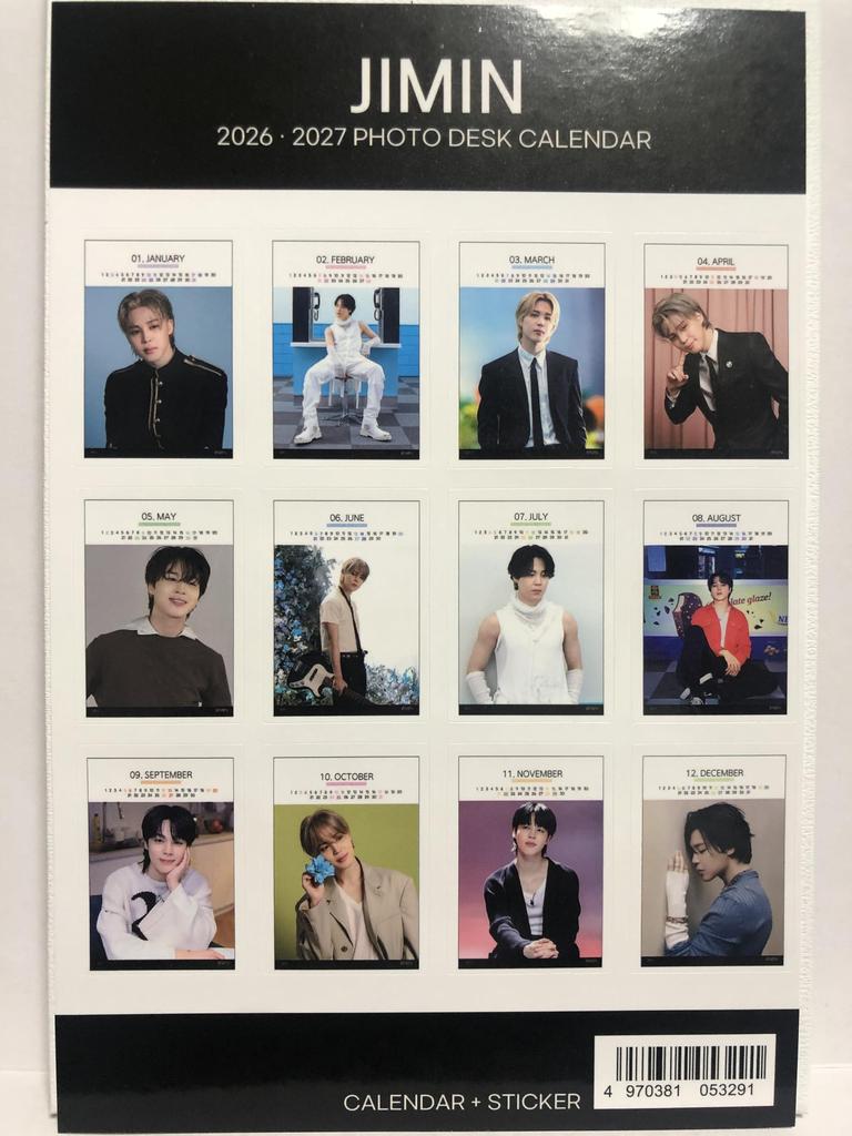 Мерч Чимина 2026-2027 2-летний настольный календарь (Jimin)