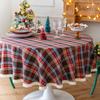 Рождественская скатерть винтажная полосатая клетчатая хлопково-льняная декор для обеденной вечеринки