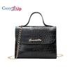 Cozy Up Crocodile Pattern S-Mark Chain Handheld Small Square Bag Fashionable and Casual One Shoulder Phone Bag Small Bag
