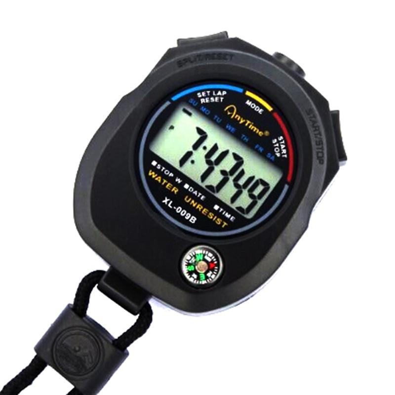 Waterproof Digital Lcd Chronograph Timer Counter Stopwatch Alarm With Strap