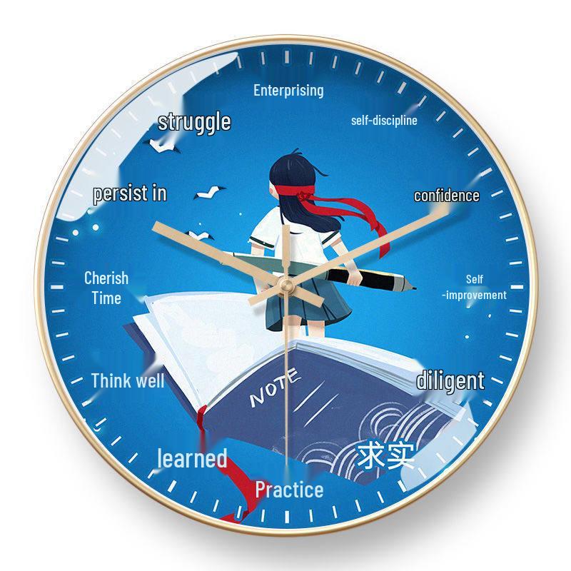 Radio-Controlled School Wall Clock for Classroom and Children's Bedroom