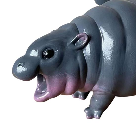 Подвеска Бегемот, смоляная фигурка Бегемот, подвесное украшение, мини-3D скульптура Бегемот