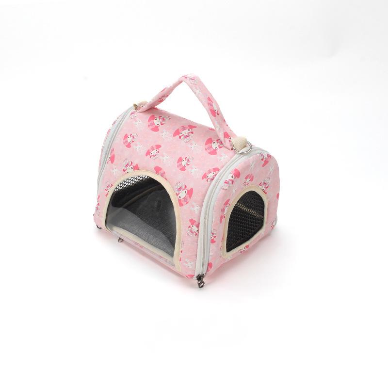 Дорожная сумка-переноска для домашних животных, хомяка, шиншиллы, морской свинки, кролика, дышащая клетка-переноска, теплая мягкая дорожная переноска для мелких животных