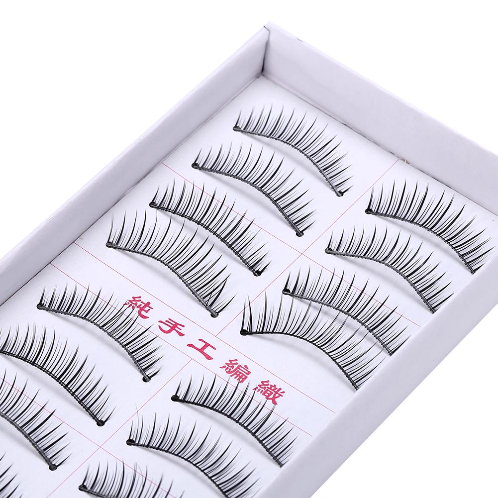 20 шт. Натуральные накладные ресницы для красоты, тонкие, толстые, накладные ресницы, инструмент для макияжа