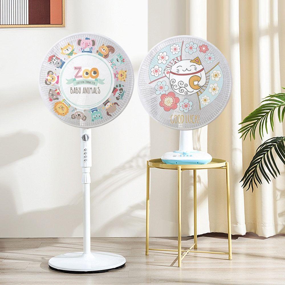 Drawstring Electric Fan Cover Cartoon Mesh Fan Cover Cute Fan Safety Protective Mesh Summer