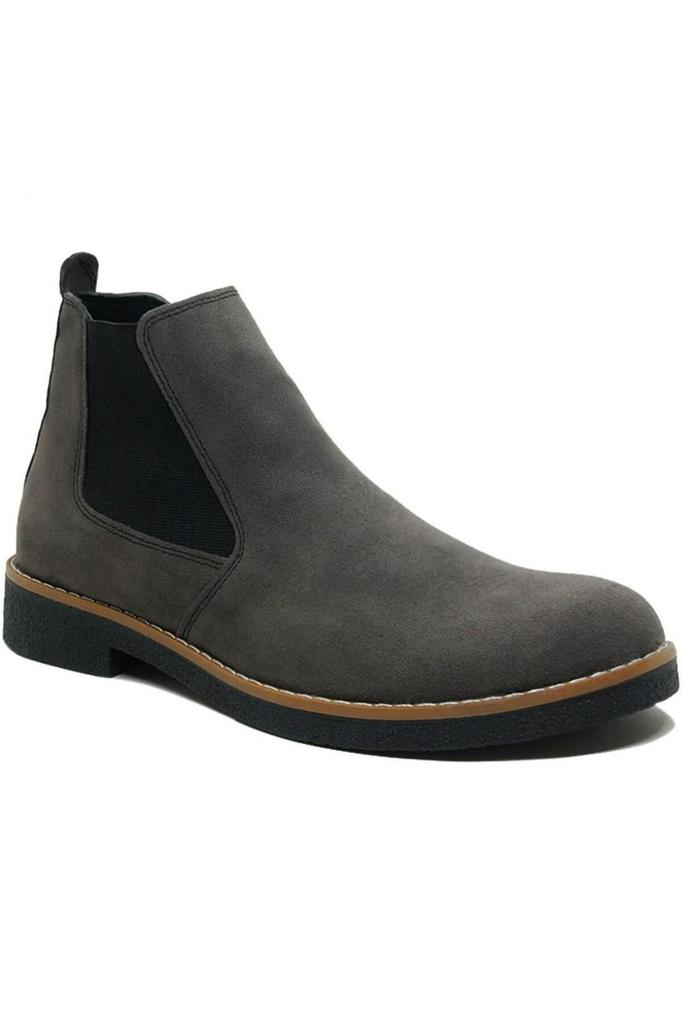 Men's Fashion Faux Leather Thin Heeled Booties Bootie Black Suede Daily Chelsea Winter Boots Shoes