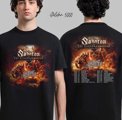 Sabaton The Legendary Tour Europe 2025 Футболка с логотипом тура Унисекс Футболка