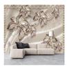 Luxury European 3d Wallpaper Large Gold Mural Living Room Bedroom Jewelry Diamond Flower Wallpaper