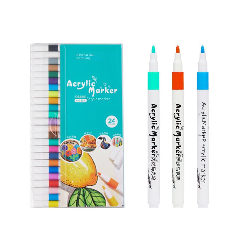 Набор акриловых водостойких маркеров: Гладкие, безопасные для бумаги ручки для творчества, граффити, акварели, студентов и ручных поделок