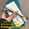 Новые очки для пресбиопии с квадратной оправой и защитой от синего света, унисекс, деловой стиль, материал TR90, пружинные дужки, очки для чтения