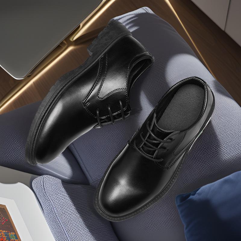 Men's Autumn Leather Shoes & Korean-Style Business Suits: Versatile, Youthful, Casual & Perfect for Office or Groom Wedding.