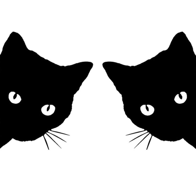 1/2 шт. Забавная наклейка с выглядывающим котом на машину, украшение окна автомобиля, виниловые наклейки 12x15 см, автомобильные наклейки, наклейки для украшения экстерьера автомобиля