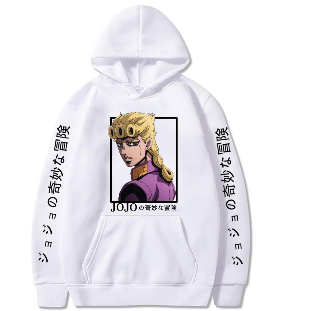 Harajuku Anime JoJo's Bizarre Adventure Dio Funny Graphic Printed Hooded Men Women Manga Hoodies Casual Sweatshirt Male Pullover