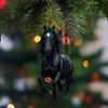 2D Acrylic Horse Pendant Backpack Charm Car Rearview Mirror Pendant Christmas Tree Hanging Ornament Party New Year Decoration