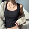 Эксклюзивный женский безрукавный топ на бретельках с резьбой - Базовый слой с коротким рукавом
