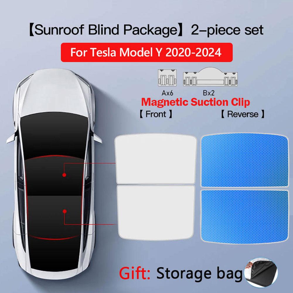 cfseh5 2026 For Tesla Model Y Juniper Sunshade Magnetic Suction Clip Sunroof honeycomb Sunshades Model 3 Highland Skylight Accessory