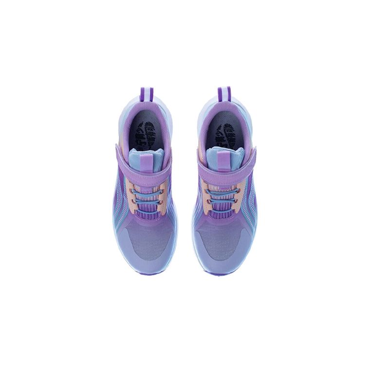 Li-Ning Легкие амортизирующие нескользящие износостойкие дышащие низкие кроссовки для бега Детские кроссовки Светло-фиолетовые YKFR030-6
