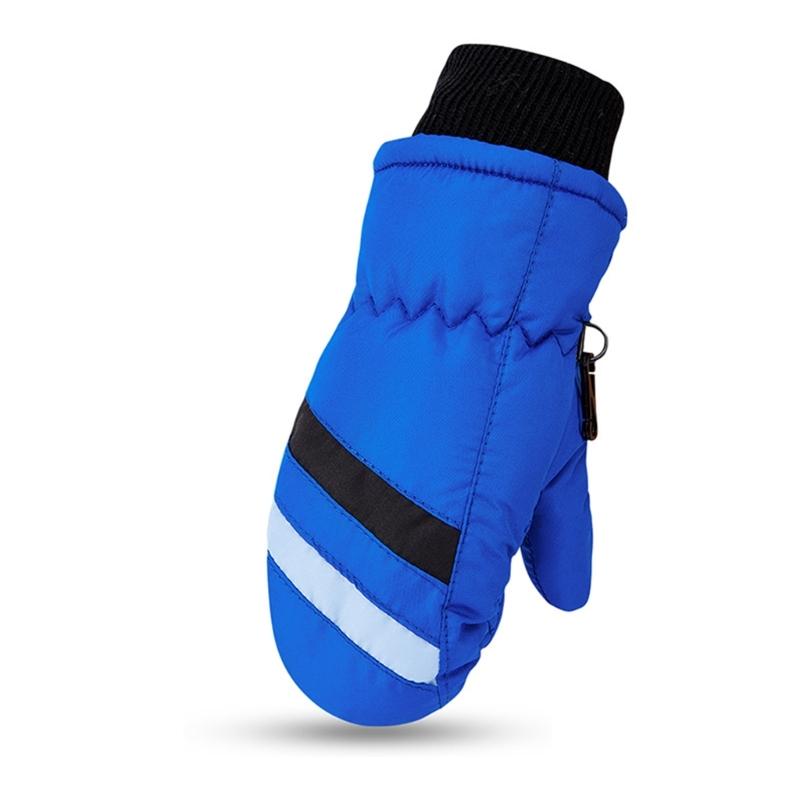2-5 лет Водонепроницаемые Детские Лыжные Перчатки Зимние Велосипедные Перчатки Противоскользящие Перчатки Теплые Толстые Флисовые Митенки для Сноубординга Перчатки